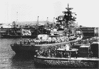 Большой противолодочный корабль "Проворный" в Марселе, 1973 год