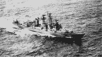 Большой противолодочный корабль "Проворный" на сборе-походе кораблей КЧФ, 1972 год