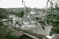 Сторожевой корабль "Решительный" в отстое, Севастополь октябрь 1997 года
