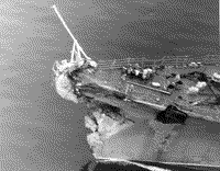 Большой противолодочный корабль "Строгий" в Японском море, после столкновения с БПК "Николаев", 15 июля 1986 года