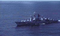 Большой противолодочный корабль "Строгий" в Индиском океане, октябрь 1985 года