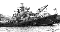 Большой противолодочный корабль "Смелый" после модернизации, 1976 год