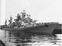 Большой противолодочный корабль "Смелый" в Лиепае - передача корабля в состав ВМС ПНР, январь 1988 года