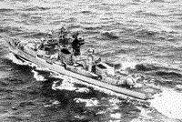 Большой противолодочный корабль "Красный Крым" в Средиземном море, 11 августа 1986 года