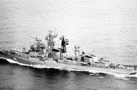 Большой противолодочный корабль "Красный Крым" в Средиземном море, 11 августа 1986 года