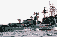 Большой противолодочный корабль "Образцовый" на Балтике, октябрь 1985 года