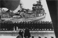Прибытие большого противолодочного корабля "Одаренный" на ТОФ, 1966 год