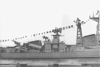 Большой противолодочный корабль "Славный" на Неве, июль 1979 года