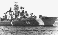 Большой противолодочный корабль "Славный" на Неве, 1967 год