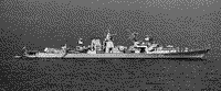 Большой противолодочный корабль "Керчь" в Средиземном море, июнь 1991 года