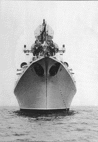 Большой противолодочный корабль "Николаев" во время испытаний, 1971 год