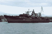 Буксировка большого противолодочного корабля "Очаков" в Южной бухте Севастополя, 20 сентября 2008 года 14:52