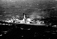 Большой противолодочный корабль "Петропавловск" в Японском море, 21 марта 1984 года