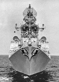 Большой противолодочный корабль "Петропавловск" во время государственных испытаний, 1976 год