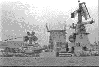 Большой противолодочный корабль "Петропавловск" после среднего ремонта и модернизации во Владивостоке, 1991 год