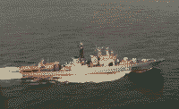 Большой противолодочный корабль "Адмирал Захаров" в Японском море, 21 декабря 1987 года