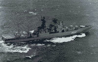 Большой противодлодочный корабль "Адмирал Трибуц" в Персидском заливе, декабрь 1992 года