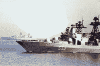 Большой противолодочный корабль "Адмирал Трибуц" и британский фрегат "Ковентри" в Персидском заливе, 1992 - 1993 годы