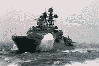 Большой противолодочный корабль "Адмирал Трибуц" в Персидском заливе, 1992 - 1993 годы