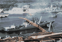 Большой противолодочный корабль "Симферополь" во время визита в Мейпорт, США, 16 июля 1991 года