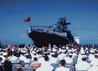 Большой противолодочный корабль "Адмирал Виноградов" во время визита в Сан-Диего, 31 июля 1990 года