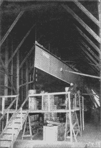Миноносец "Горлица" на стапеле незадолго перед спуском на воду, январь 1902 года