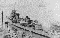 Эсминец "Огневой" в одном из портов Кавказа во время войны, 1942-1945 годы