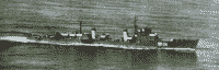 Корабль цель "ЦЛ-24" (бывший японский эскадренный миноносец "Сии" тип "Тачибана"), 3 сентября 1958 года