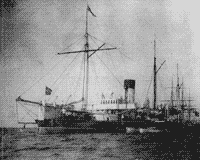 Броненосец береговой обороны "Адмирал Лазарев" на Большом Кронштадтском рейде, конец 1890-х годов