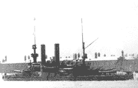Броненосец береговой обороны "Генерал-адмирал Апраксин" в Либаве, январь 1905 года