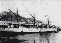 Канонерская лодка "Кореец" в Восточном бассейне Порт-Артура, 1900 год
