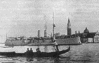 Канонерская лодка "Хивинец" в Венеции, 13 июля 1911 года