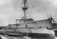 Канонерская лодка "Кореец" во время достройки на Путиловском заводе, 1907 год