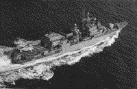 Пограничный сторожевой корабль "Менжинский" на ходовых испытаниях, 1983 год