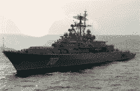 Сторожевой корабль "Бдительный" на учениях "Балтопс-93", июнь 1993 года