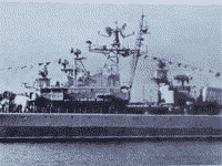 Сторожевой корабль "Бдительный" в Ростоке на параде флота ГДР, 7 октября 1989 года