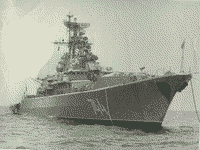 Сторожевой корабль "Бдительный" в Атлантике, 1990 год