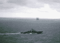 Сторожевой корабль "Сильный" в Карибском море, октябрь 1985 года
