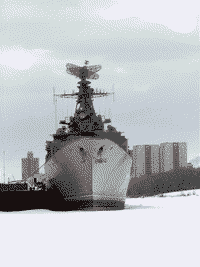 Сторожевой корабль "Дружный" на Химкинском водохранилище, 27 марта 2005 года 14:17