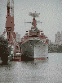 Сторожевой корабль "Дружный" на Химкинском водохранилище, 23 июля 2005 года 16:02