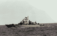 Сторожевой корабль "Дружный" у побережья Норвегии, сентябрь 1986 года