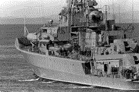 Сторожевой корабль "Дружный" у побережья Норвегии, 8 сентября 1986 года