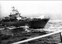 Сторожевой корабль "Деятельный" на боевой службе, лето 1976 года