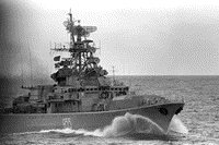 Сторожевой корабль проекта 1135 "Жаркий" в Атлантическом океане, 26 августа 1986 года
