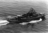 Сторожевой корабль проекта 1135М "Разительный" в Средиземном море, апрель 1990 года