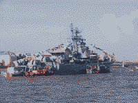 Сторожевой корабль "Неукротимый" на Неве, 30 июля 2005 года 16:43