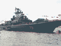Поврежденный сторожевой корабль "Неукротимый" на Неве, 30 июля 2005 года 15:53