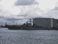 Поврежденный сторожевой корабль "Неукротимый", лето 2005 года