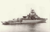 Сторожевой корабль "Комсомолец Литвы" в Атлантическом океане, весна 1989 года