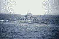 Сторожевой корабль проекта 1135М "Громкий" в Атлантическом океане, 26 октября 1983 года